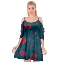 Zodiac Signs Planets Blue Red Space Cutout Spaghetti Strap Chiffon Dress by Mariart