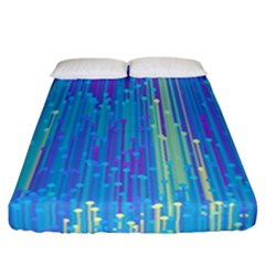 Vertical Behance Line Polka Dot Blue Green Purple Fitted Sheet (california King Size) by Mariart