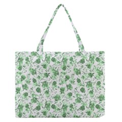 Floral Pattern Medium Zipper Tote Bag by ValentinaDesign