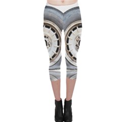 Flat Tire Vehicle Wear Street Capri Leggings  by Nexatart