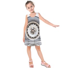 Flat Tire Vehicle Wear Street Kids  Sleeveless Dress by Nexatart