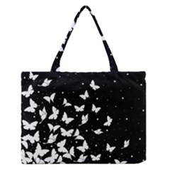 Butterfly Pattern Medium Zipper Tote Bag by Valentinaart