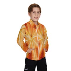 Red Leaf Macro Detail Wind Breaker (kids) by Nexatart