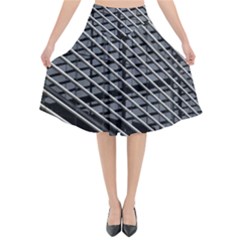 Abstract Architecture Pattern Flared Midi Skirt by Nexatart