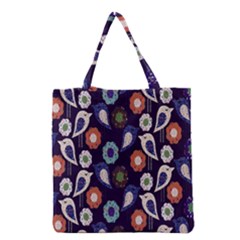 Cute Birds Seamless Pattern Grocery Tote Bag by Nexatart