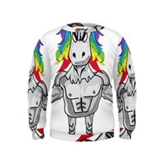 Angry Unicorn Kids  Sweatshirt by KAllan