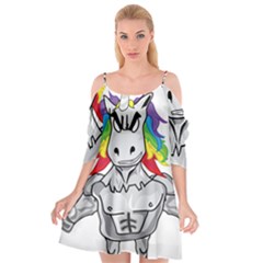 Angry Unicorn Cutout Spaghetti Strap Chiffon Dress by KAllan