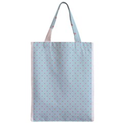 Blue Red Circle Polka Zipper Classic Tote Bag by Mariart