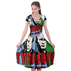 Make Tyranny Great Again Cap Sleeve Wrap Front Dress by Valentinaart