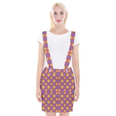 Colorful Geometric Polka Print Braces Suspender Skirt by dflcprintsclothing