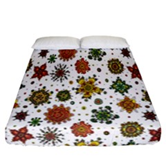 Flower Floral Sunflower Rose Pattern Base Fitted Sheet (california King Size) by Mariart