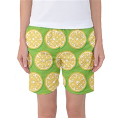 Lime Orange Yellow Green Fruit Women s Basketball Shorts by Mariart