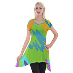 Skatepark Seaworld Fish Short Sleeve Side Drop Tunic by Mariart