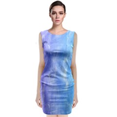 Blue Purple Watercolors                          Classic Sleeveless Midi Dress by LalyLauraFLM