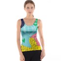 Behance Feelings Beauty Waves Blue Yellow Pink Green Leaf Tank Top View1