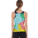 Behance Feelings Beauty Waves Blue Yellow Pink Green Leaf Tank Top View2