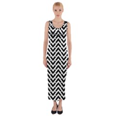 Funky Chevron Stripes Triangles Fitted Maxi Dress by Mariart