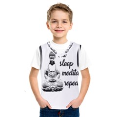 Eat, Sleep, Meditate, Repeat  Kids  Sportswear by Valentinaart