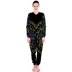 Ornate Mandala Elephant  Onepiece Jumpsuit (ladies)  by Valentinaart