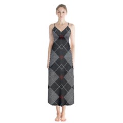 Wool Texture With Great Pattern Button Up Chiffon Maxi Dress by BangZart