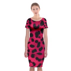 Leopard Skin Classic Short Sleeve Midi Dress by BangZart