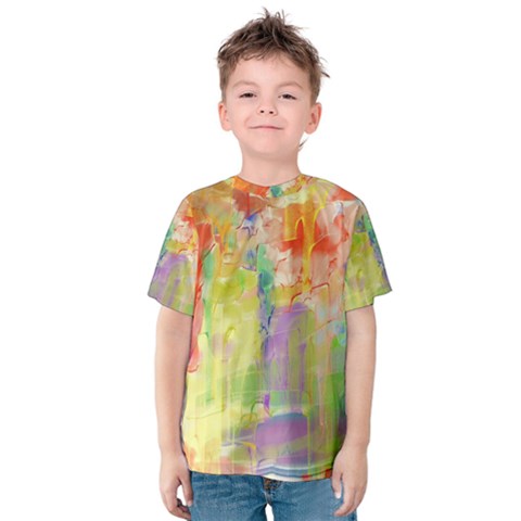 Paint Texture                        Kid s Cotton Tee by LalyLauraFLM