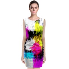 Colorful Blurry Paint Strokes                              Classic Sleeveless Midi Dress by LalyLauraFLM