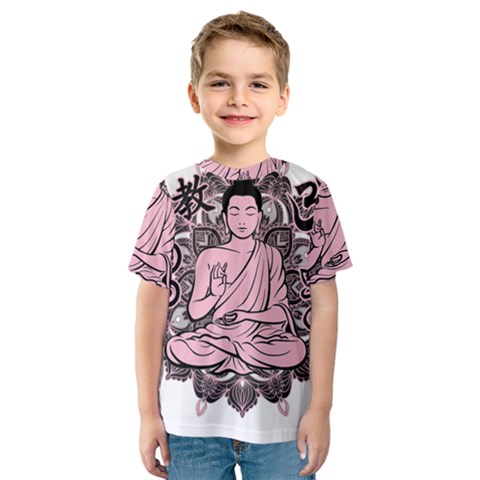 Ornate Buddha Kids  Sport Mesh Tee by Valentinaart