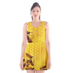 Sweden Honey Scoop Neck Skater Dress by BangZart