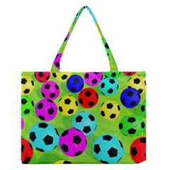 Balls Colors Medium Zipper Tote Bag by BangZart