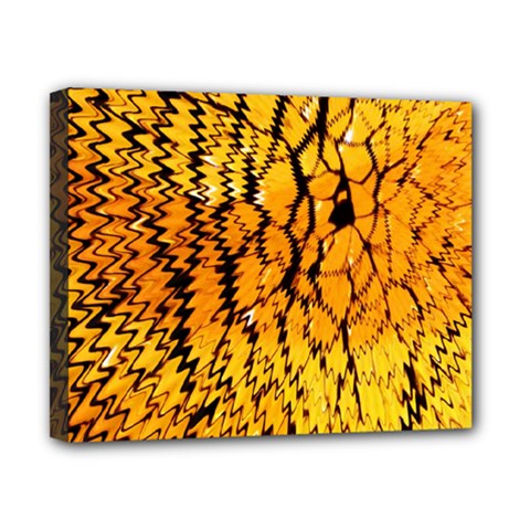 Yellow Chevron Zigzag Pattern Canvas 10  X 8  by BangZart