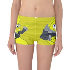 Funny Cartoon Punk Banana Illustration Reversible Boyleg Bikini Bottoms by BangZart