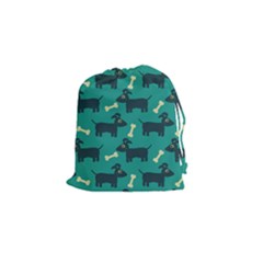 Happy Dogs Animals Pattern Drawstring Pouches (small)  by BangZart