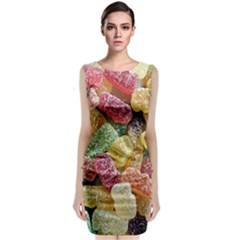 Jelly Beans Candy Sour Sweet Sleeveless Velvet Midi Dress by BangZart