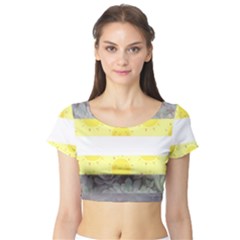 Cute Flag Short Sleeve Crop Top (tight Fit) by TransPrints