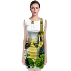 White Wine Red Wine The Bottle Sleeveless Velvet Midi Dress by BangZart