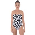 Dot Dots Round Black And White Tie Back One Piece Swimsuit View1