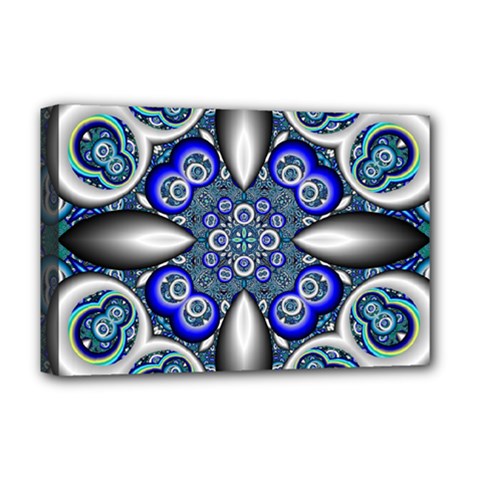 Fractal Cathedral Pattern Mosaic Deluxe Canvas 18  X 12   by BangZart