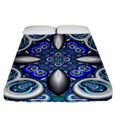 Fractal Cathedral Pattern Mosaic Fitted Sheet (california King Size) by BangZart