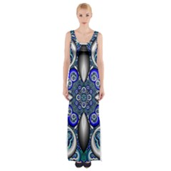 Fractal Cathedral Pattern Mosaic Maxi Thigh Split Dress by BangZart