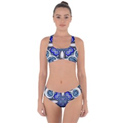 Fractal Cathedral Pattern Mosaic Criss Cross Bikini Set by BangZart