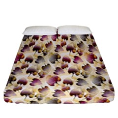 Random Leaves Pattern Background Fitted Sheet (california King Size) by BangZart