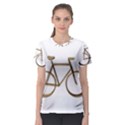 Elegant Gold Look Bicycle Cycling  Women s Sport Mesh Tee View1