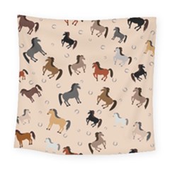 Horses For Courses Pattern Square Tapestry (large) by BangZart