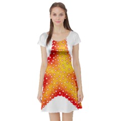 Starfish Short Sleeve Skater Dress by BangZart