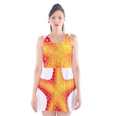 Starfish Scoop Neck Skater Dress by BangZart