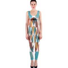 Colorful Geometric Abstract Onepiece Catsuit by linceazul