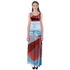 Heart In Ice Cube Empire Waist Maxi Dress by BangZart