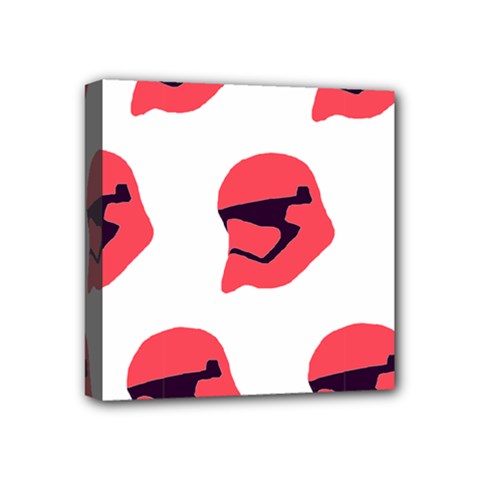 Stormtroper Pattern  Mini Canvas 4  X 4  by paulaoliveiradesign