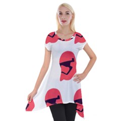 Stormtroper Pattern  Short Sleeve Side Drop Tunic by paulaoliveiradesign